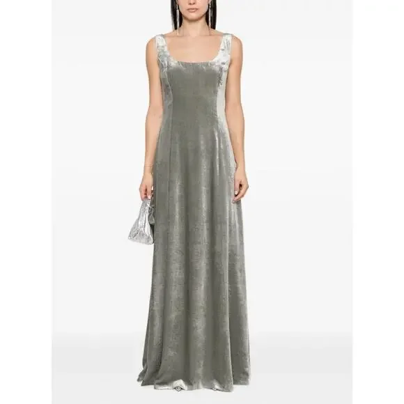 Ralph Lauren Collection Purple Label Velvet Ball Gown Evening Dress Metallic $5K